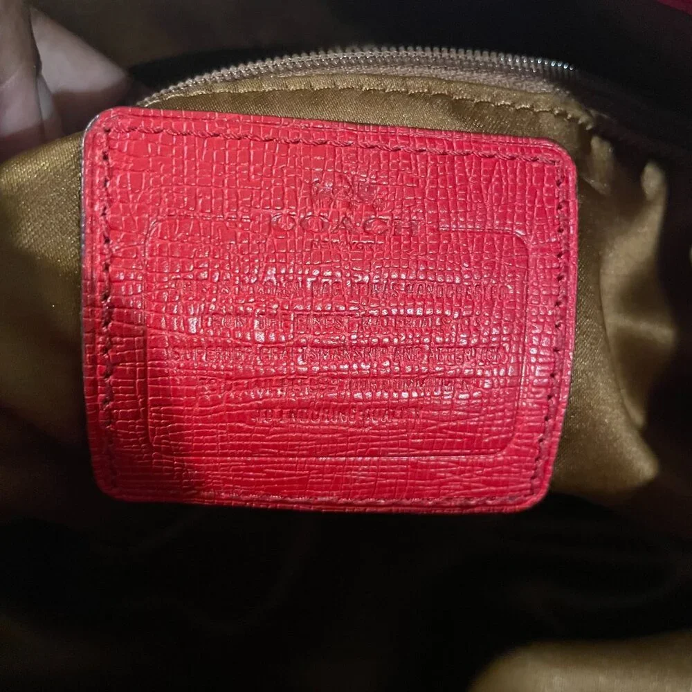 Authentic Coach Madison Cherry/ Red Satchel/Shoulder Bag - Picture 7 of 14